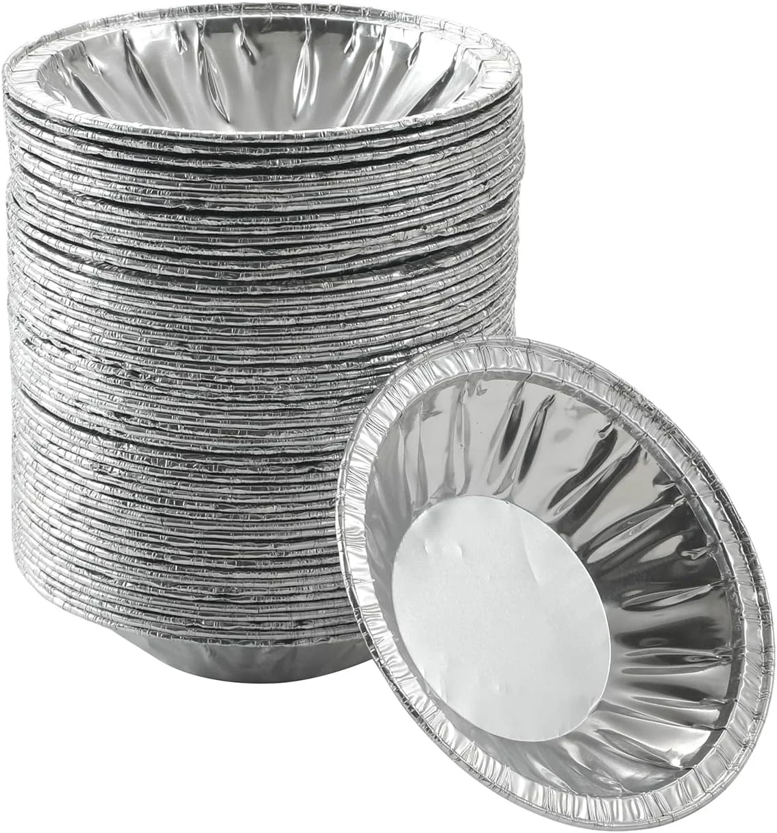Waytiffer 50 Pack - Pie Pans 4 inch, Mini Pie Tins HEAVY-DUTY Disposable Aluminum Foil Tart/pie Pans for Baking Easily Stack & Store, Freeze & Reheat - Image 4