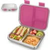 Stainless Steel Bento Box Kids, 3 Compartments Leak Proof Metal Bento Lunch Box, 304 Stainless Steel Bento Lunch Containers for School and Office