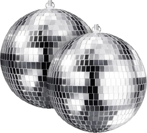 12-Inch Large Hanging Mirror Ball for Disco Party Decor