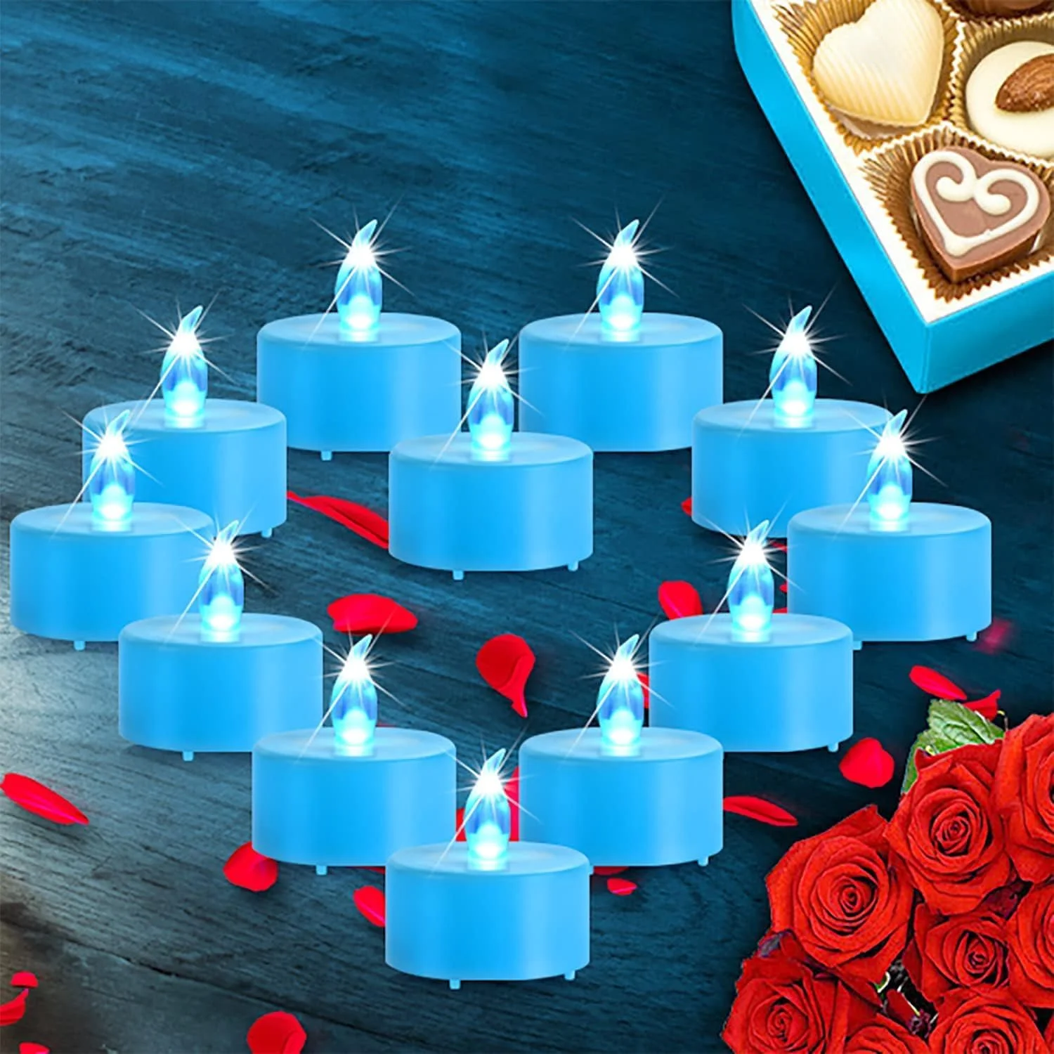 LED Tea Lights Candles Flameless Battery Operated WarmYellow 100PACK - Image 3