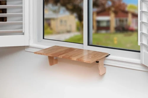 Alternative view of Furnishes Original SillMate Window Plant Shelf, 21.25 Sill Shelf for Plants - Verify Sizing First - Cat Perch - Renter Friendly No Drilling/Damage - Sill Extender for Plants - Window Table