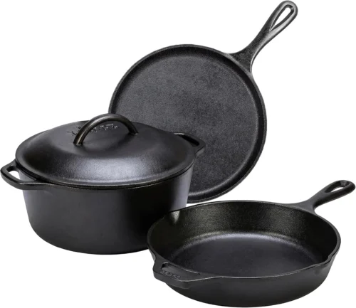 Alternative view of Nook Lodge Cast Iron 5-Piece Set, PFAS-Free Pre-Seasoned Kitchen Set
