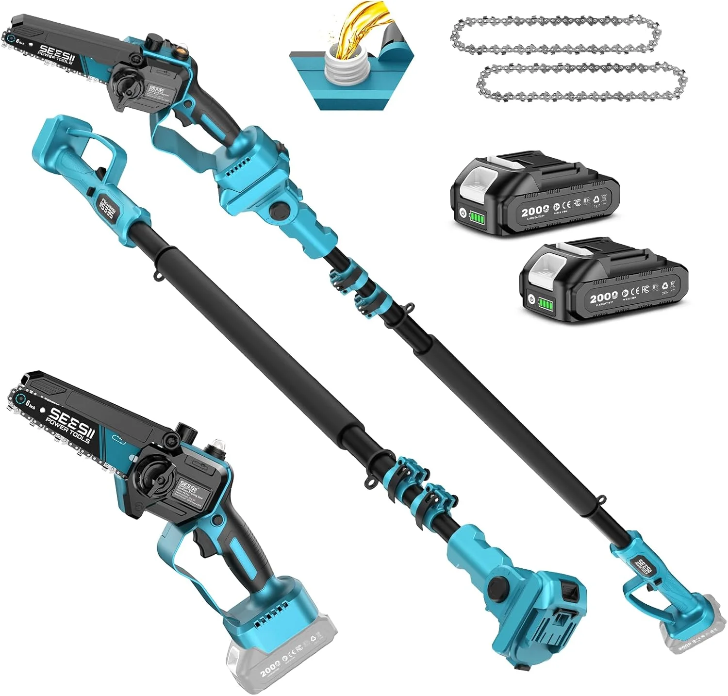 2-in-1 Electric Pole Saws for Tree Trimming - Image 4