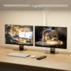 LED Desk Lamp for Home Office - Dimmable Computer Desk Light with Clamp, Modern Architect Task Lamp with Color Changing