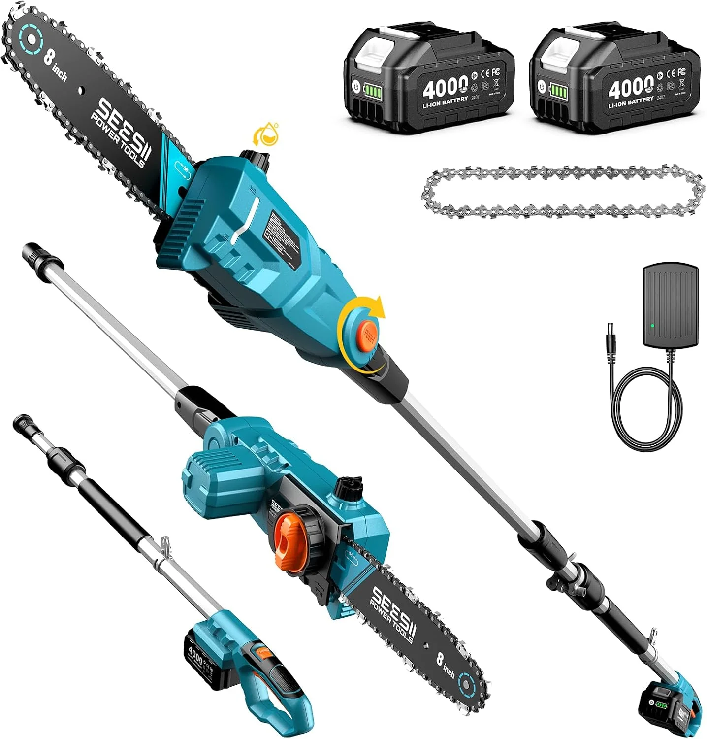 2-in-1 Electric Pole Saws for Tree Trimming - Image 2