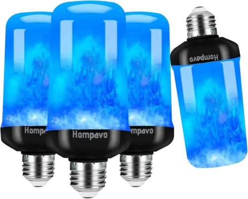 Alternative view of ??Upgraded?? LED Flame Light Bulbs, 4 Modes Flickering Light Bulbs with Upside Down Effect, E26/E27 Flame Bulb for Halloween, Christmas, Party
