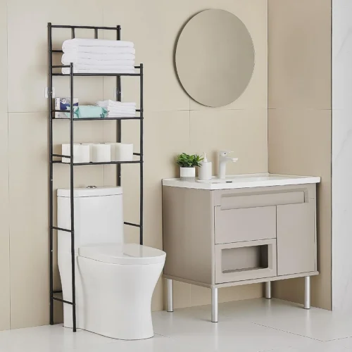 3-Tier Over The Toilet Storage Rack, Grey