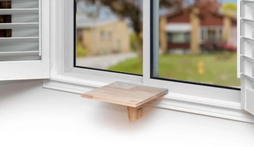 Furnishes Original SillMate Window Plant Shelf, 21.25 Sill Shelf for Plants - Verify Sizing First - Cat Perch - Renter Friendly No Drilling/Damage - Sill Extender for Plants - Window Table