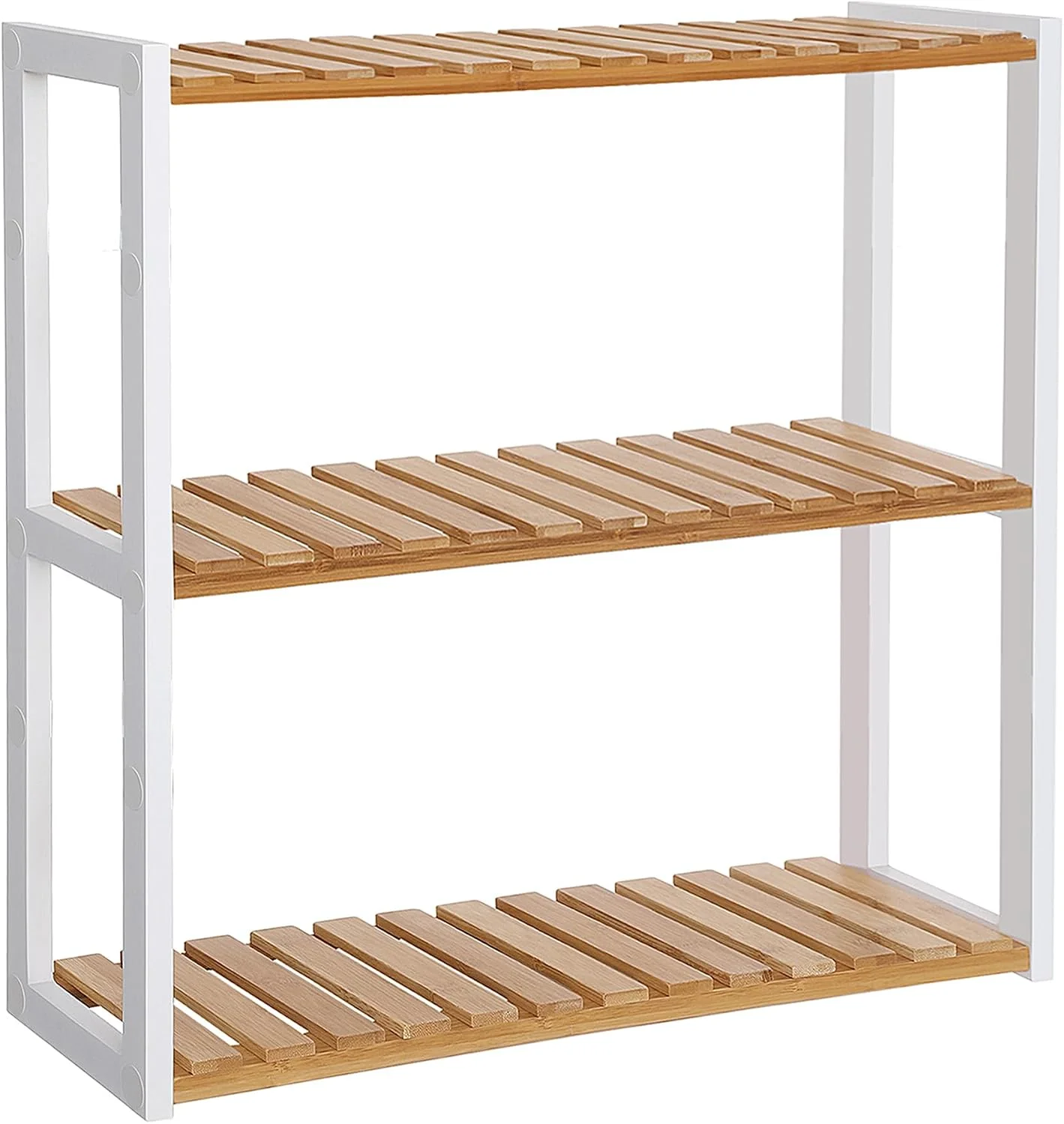 Bamboo Bathroom Shelf, 3-Tier Adjustable Plants Rack - Image 5