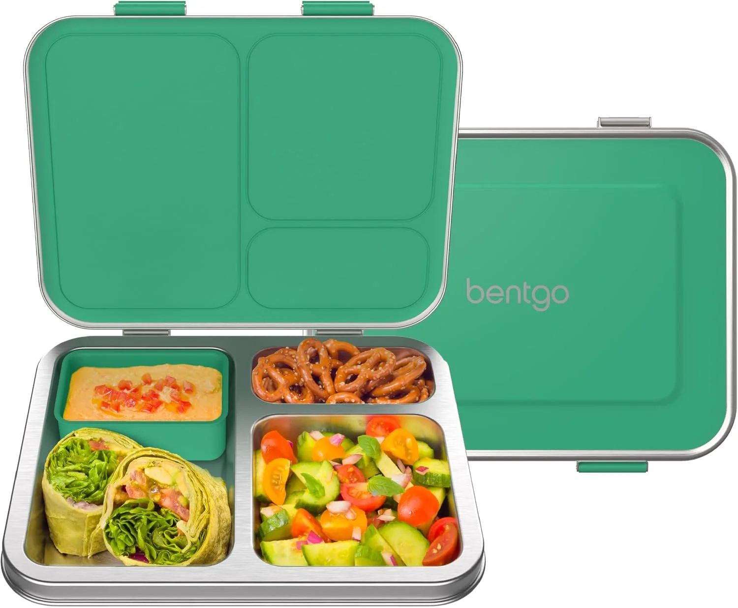 Bentgo Kids Stainless Steel Leak-Resistant Lunch Box, 3 Compartments - Image 2