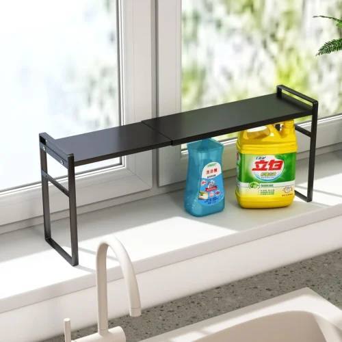 Alternative view of Narrow Tall Storage Shelf for Windowsill & Kitchen, White
