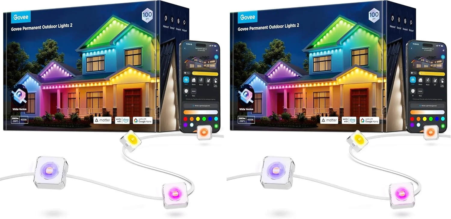 Permanent Outdoor Lights 2, 100ft RGBIC Outdoor Lights with 100 Modes - Image 3