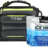 by Arctic Zone Expandable Lunch Box, 2 Ice Packs, Leak Proof, Blue
