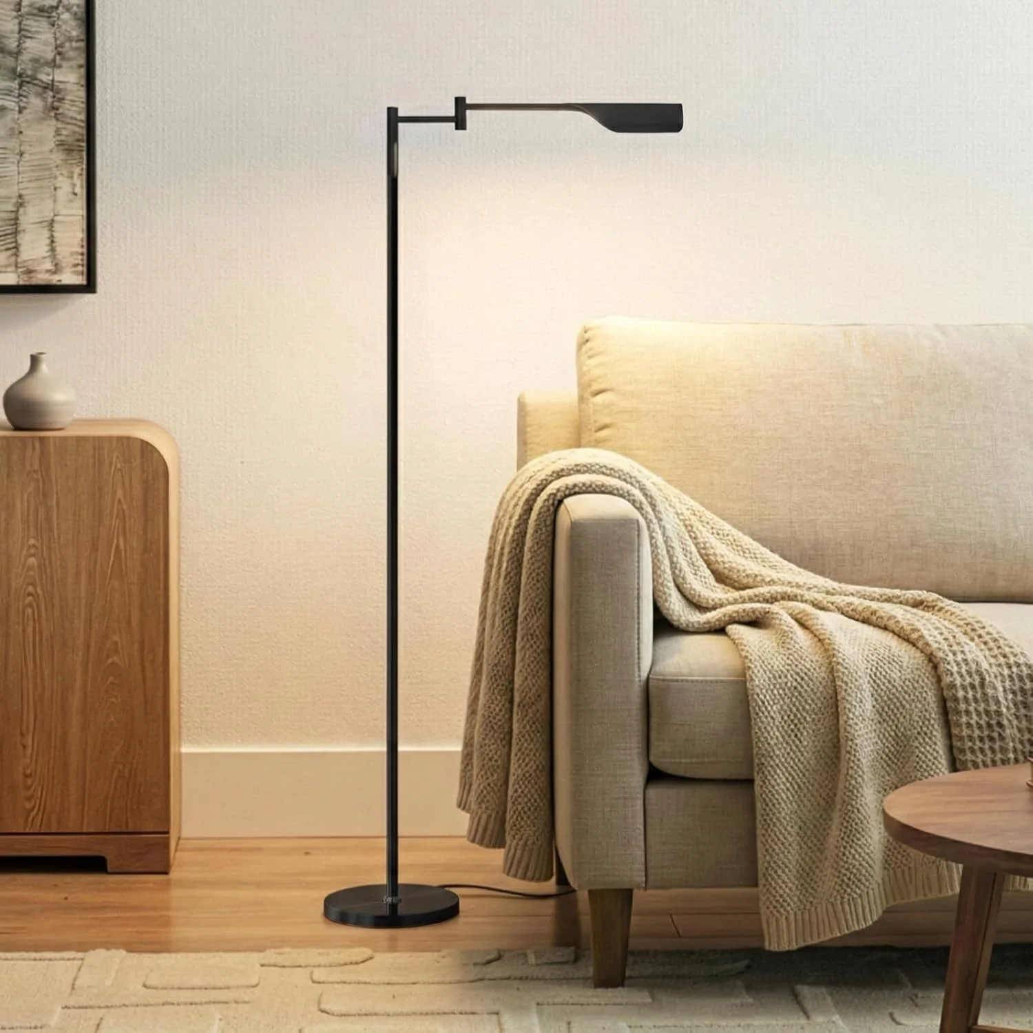 Nook Leaf Pharmacy LED Reading Lamp, Dimmable Floor Lamp with Easy Rotation over Chair or Desk for Living Rooms & Offices, Adjustable Standing Tall Lamp - Image 4