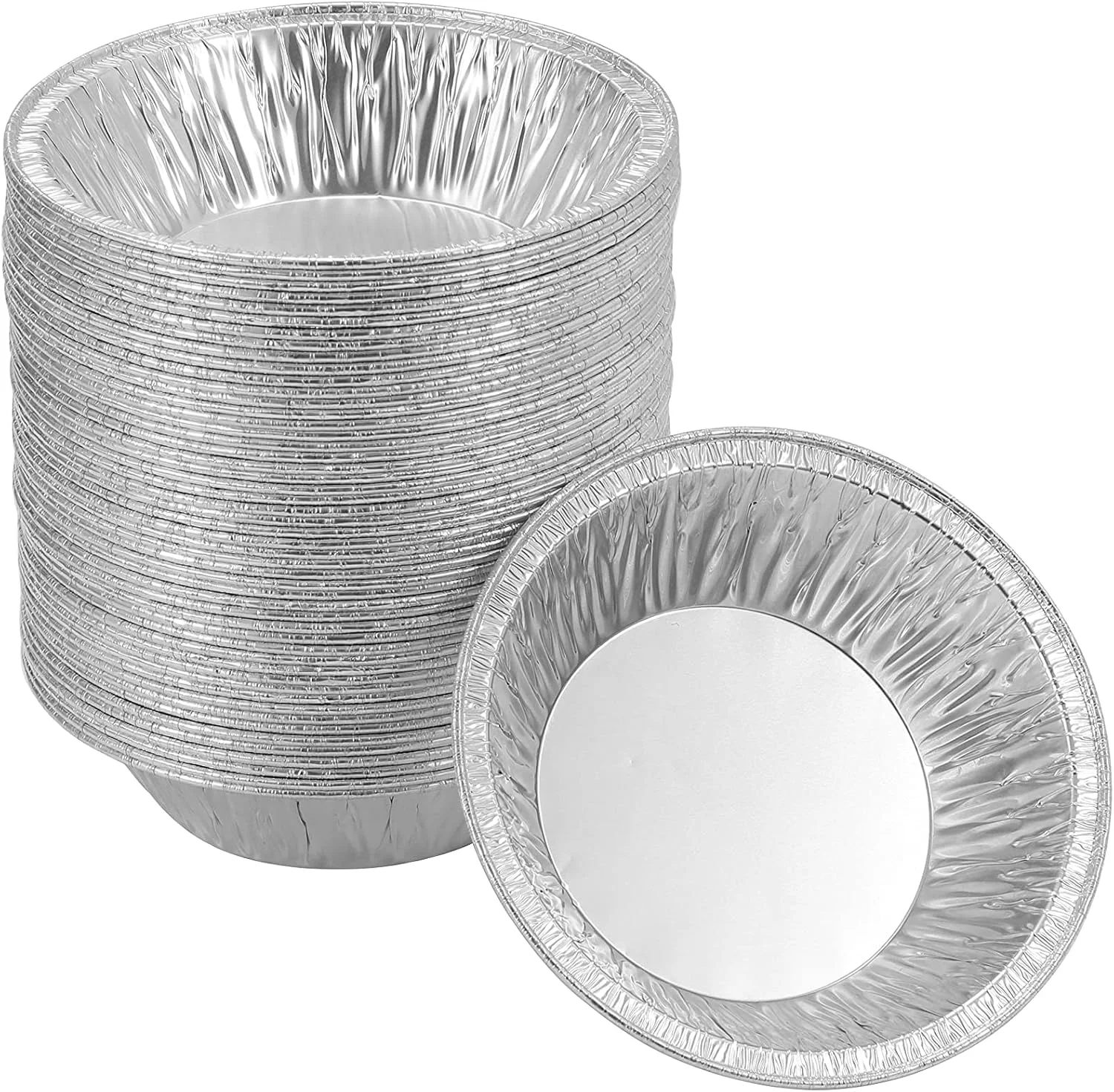 Waytiffer 50 Pack - Pie Pans 4 inch, Mini Pie Tins HEAVY-DUTY Disposable Aluminum Foil Tart/pie Pans for Baking Easily Stack & Store, Freeze & Reheat - Image 2