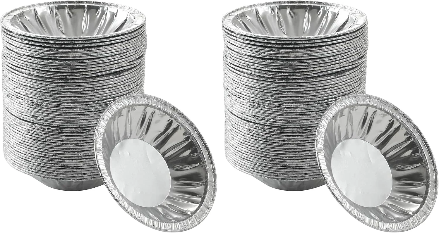Waytiffer 50 Pack - Pie Pans 4 inch, Mini Pie Tins HEAVY-DUTY Disposable Aluminum Foil Tart/pie Pans for Baking Easily Stack & Store, Freeze & Reheat