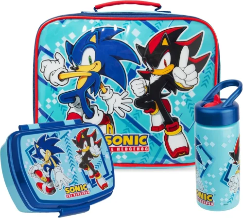 Trend Pokemon Kids Insulated Lunch Bag 3Pc Set with Reusable Lunch Box & 14.2-oz BPA-Free Water Bottle, Lightweight, Carry Handle & Name Card Window