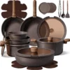 Nook CAROTE 27pcs Pots and Pans Set Non Stick, Detachable Handle Cookware