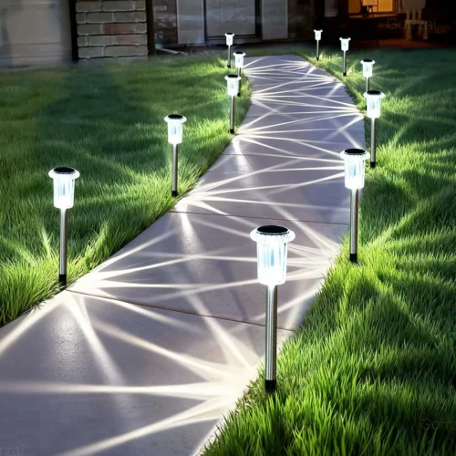 Alternative view of Halloween Solar Lights Outdoor 10 Pack LED Purple Pathway Lights