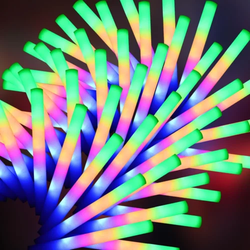 Alternative view of 36 Pcs LED Foam Glow Sticks Bulk, Glow in The Dark Party Supplies??Foam Light Up Sticks 3 Modes of Color Flashing for Birthday, Wedding, Raves