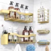 7-Pack Shower Caddy Adhesive, Stainless Steel Shower Organizer Shelf