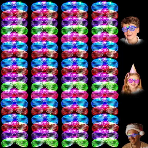 Alternative view of 40 Pack Led Glasses, Light Up Glasses, Glow Glasses Glow In The Dark Party Supplies Suitable For Kids/Adults